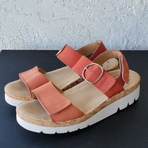 Samuel Hubbard Women's Portola Two Strap- Two Tone Coral Nubuck 10W